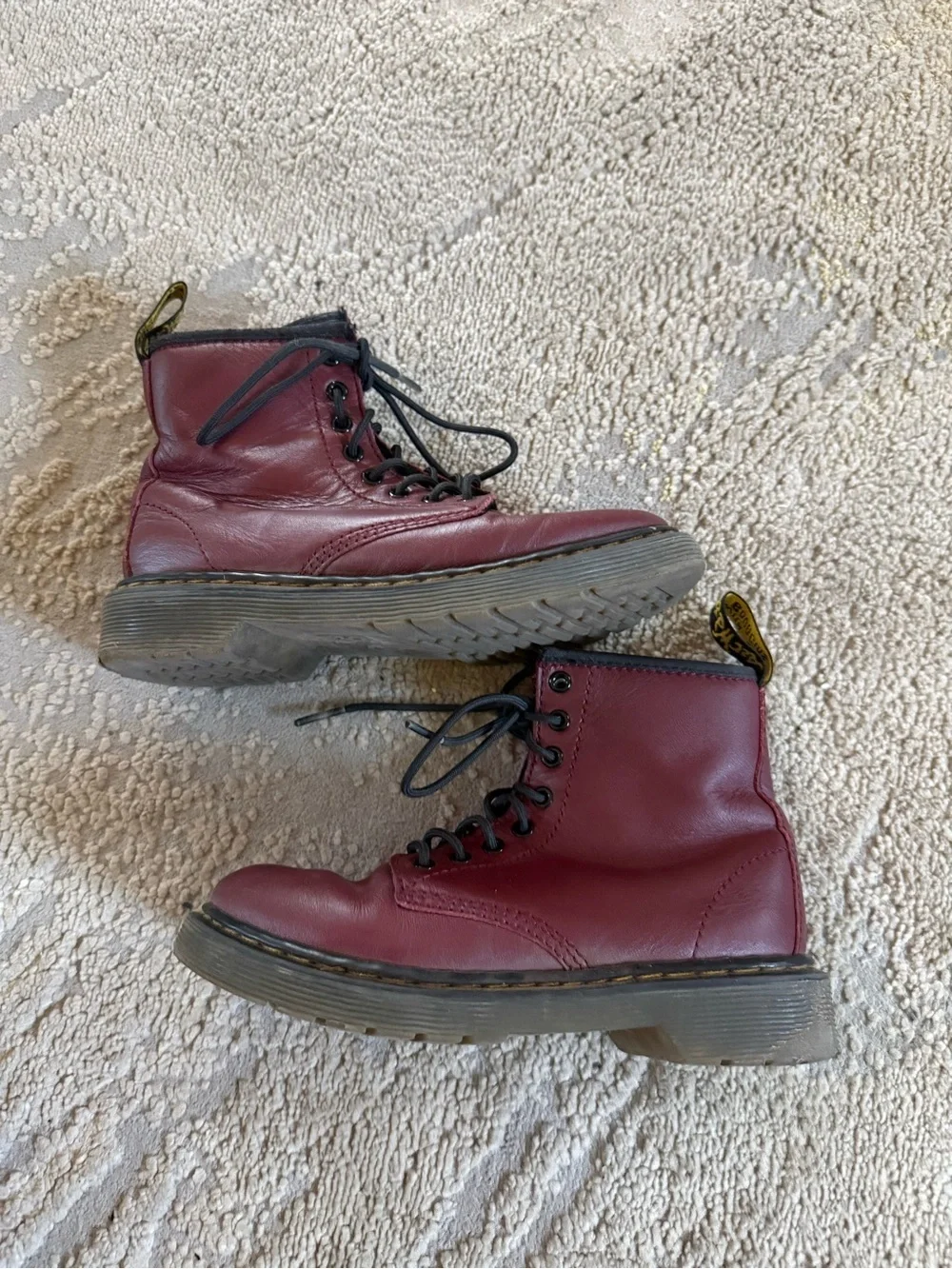 Dr. Martens Boots maroon red lace up 1460J AW004 size 13